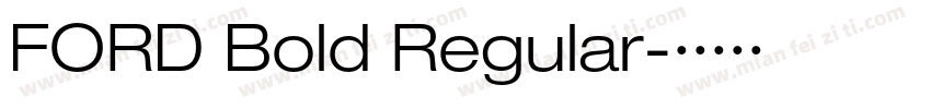 FORD Bold Regular字体转换